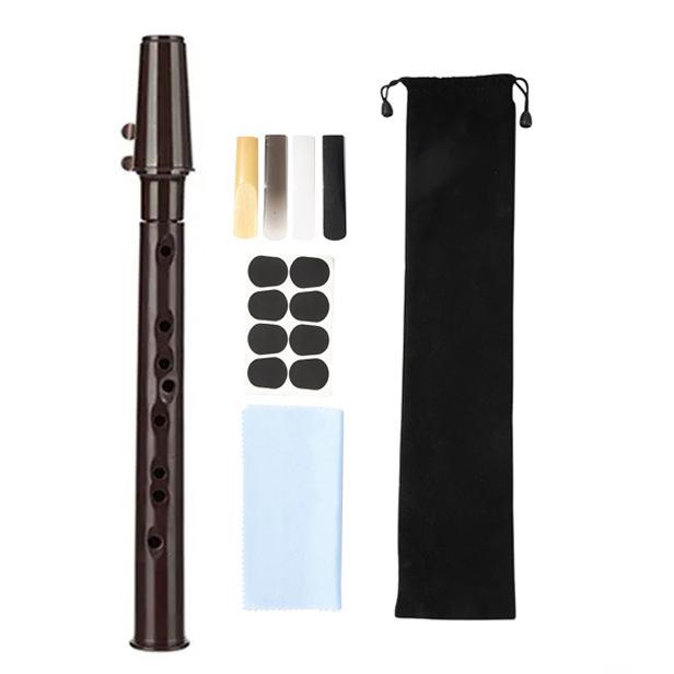 Mini Pocket Saxophone For Beginners Portable Plastic Sax With Reeds 8 Hole Pocket Sax With Finger Chart Lightweight Travel