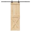 VidaXL Sliding Door and Hardware Kit 70x210 Cm Solid Pine 3332778
