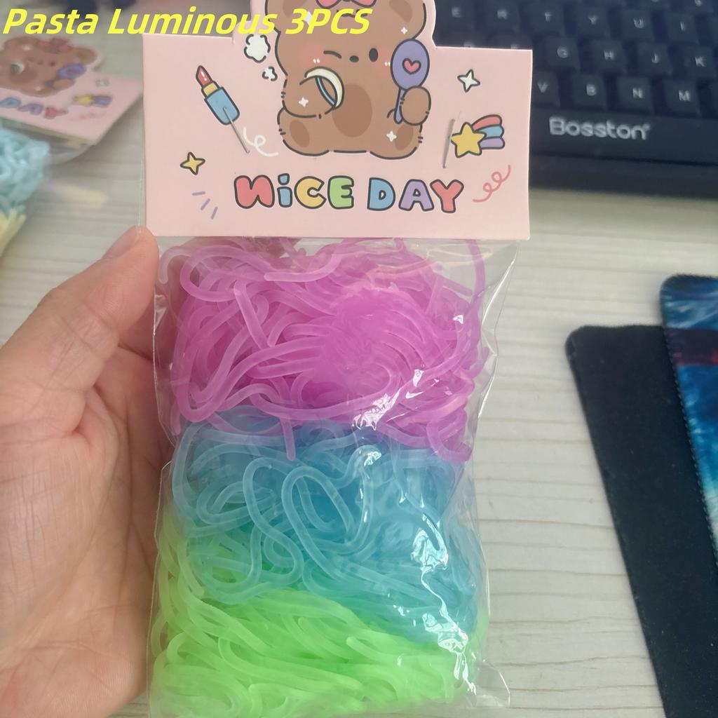 Tpr Spaghetti Leuchtende Italienische Nudel Elastisches Dehnseil Fidget Entlüftungs Dekompression Spielzeug für Kinder Erwachsene Anti Stressabbau