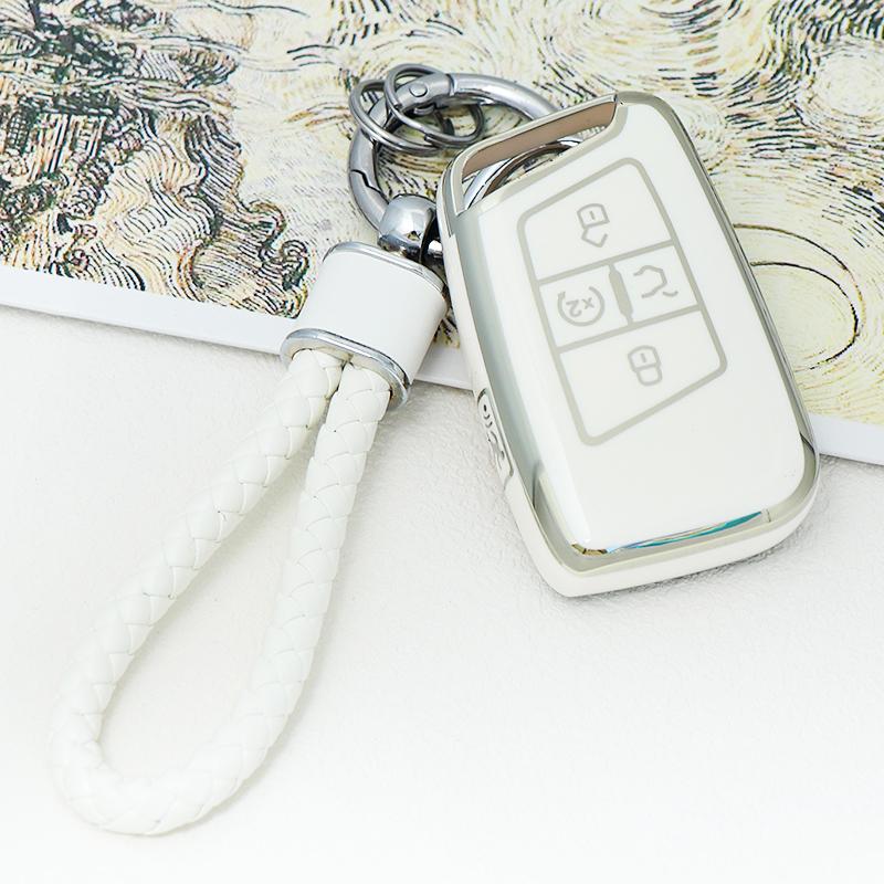 5 Button TPU Smart Key Case Cover for Volkswagen VW 2018 Atlas Tiguan Golf 7 Magotan Fob Remote Holder Shell Keychain