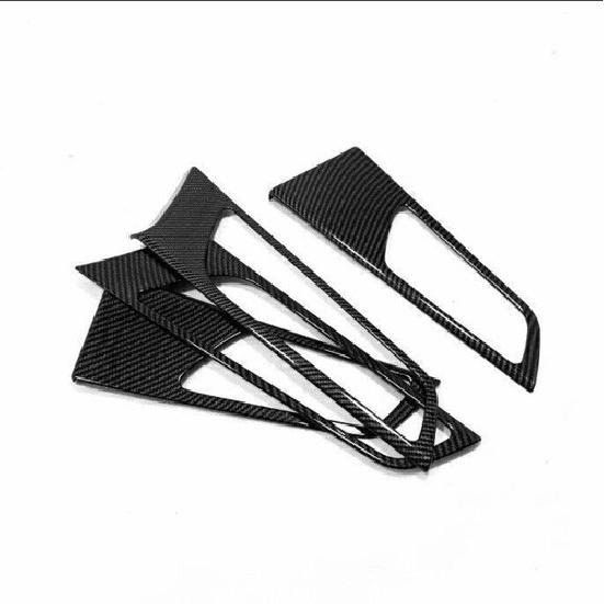 For Hyundai Tucson 2016-2021 Carbon Fiber Inner Door Handle Lock Frame Trim 4PCS