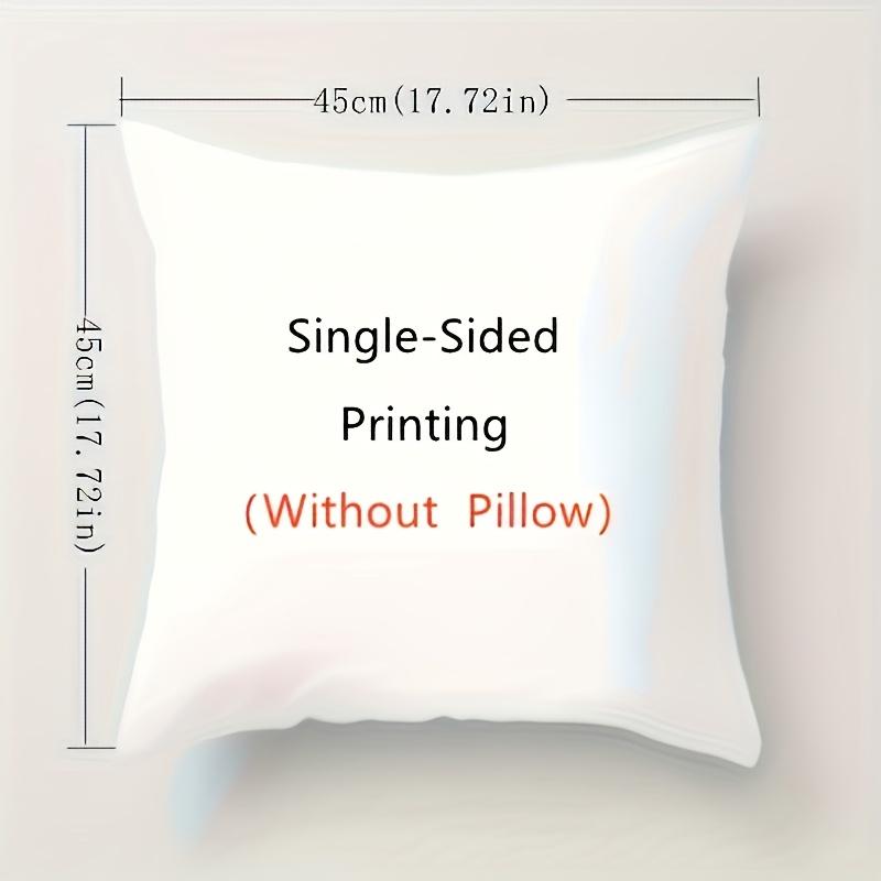 4pcs Set, Sofa Pillow Case, Cartoon Sun And Cactus Pillow Case,45x45cm, Single-Sided Print, Home Decoration, Sofa Waist Pi