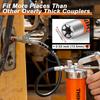 THINKWORK 12000PSI Upgrade Grease Gun Powerful Lock-On Grease Gun Coupler Durable Compatible with 1/8 Inch NPT Grease Gun Fittings