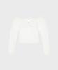 Alkialka Heart-Neck Long Sleeve (White)