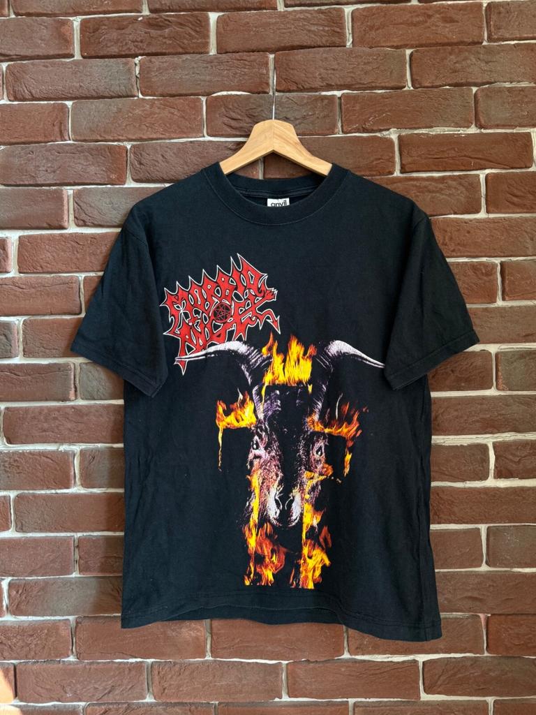 Sällsynt Vintage 90-tal Morbid Angel Covenant Musik Metal Band T-shirt M Svart Unisex T-shirt