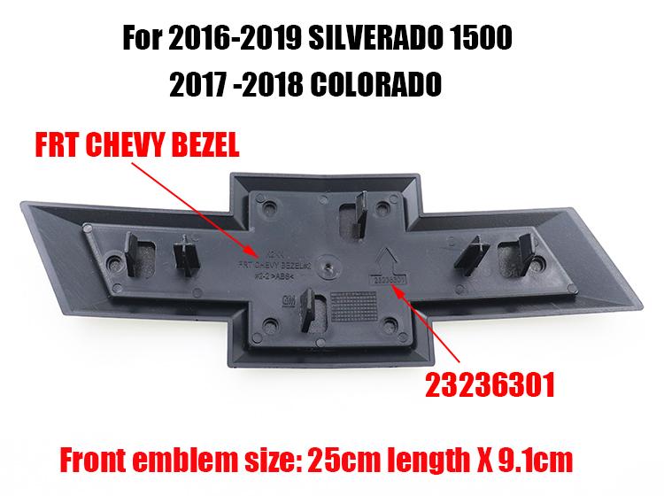 1pcs 3D ABS Car Front grill logo Rear Bumper tail door trunk sticker Emblem sticker styling Accessories For Chevrolet SILVERADO