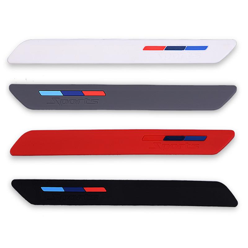 AWP1 runmade Universal Car Front Rear Bumper Sport Protector Corner Guard Rubber Strips Side Bumper Protection Guard Anti-Scratch Pad
