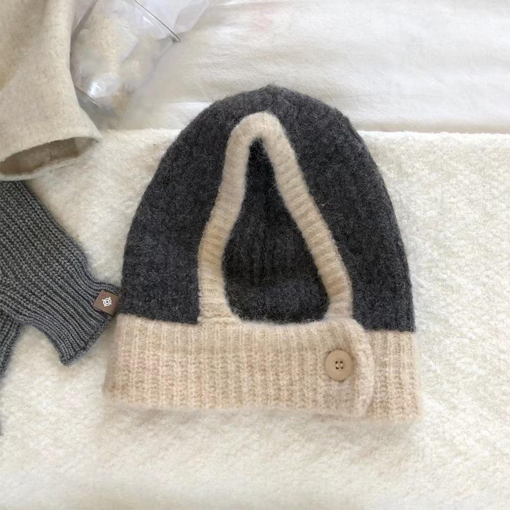 Beanie Ear Protection Hat Pullover Hat Knitted Hat Cute Balaclava Hat  Winter/Autumn