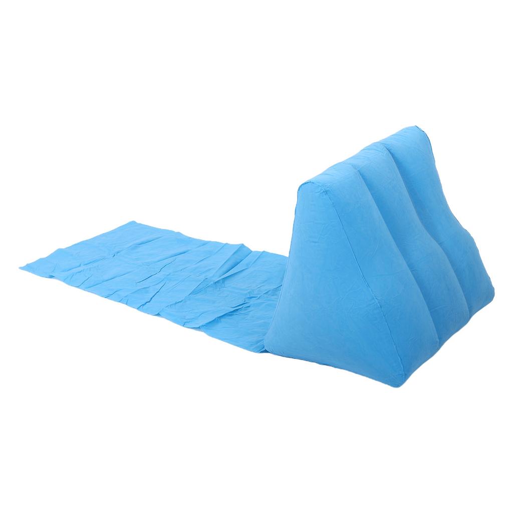 Inflatable Beach Chair Flocked Surface PVC Base Portable Reclining Beach Mat Lounger for Outdoor