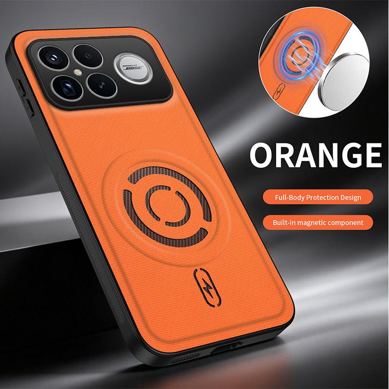 Business Shockproof Carbon Fabric Texture Magnetic Case for Xiaomi Poco F9 F8 Ultra Pro PU Leather Full Anti Fingerprint Back Protection Cover Coque