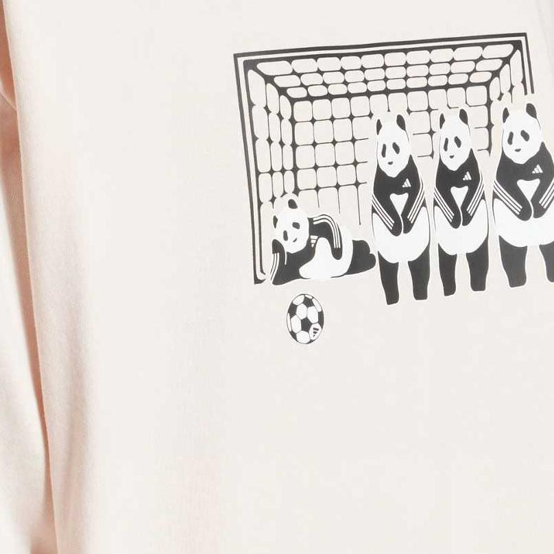 Adidas Panda Goal Printed Sports Casual Crew Neck Short Sleeve T-Shirt Unisex Tops Miracle-Quartz JZ3273