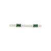 Swarovski Matrix Gemstone Decorated Rhodium Plated Bracelet Women's Silver 5666422GRERHS