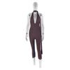 Cross-Border European and American Style E-Commerce Halter Neck Backless Hollow-Out Simple Solid Color Jumpsuit Dropshipping