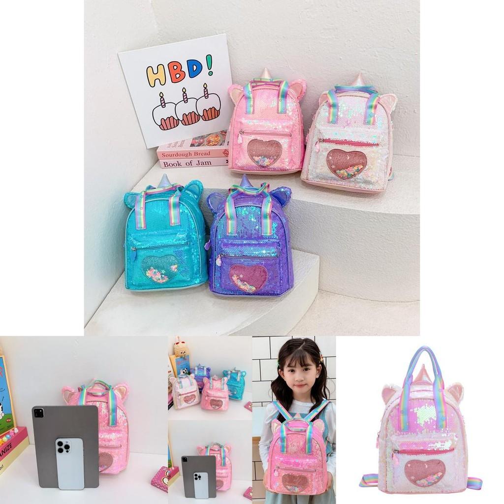 Unicorn Kids Backpack With Sequins And Soft Material For Toddler School Bag
