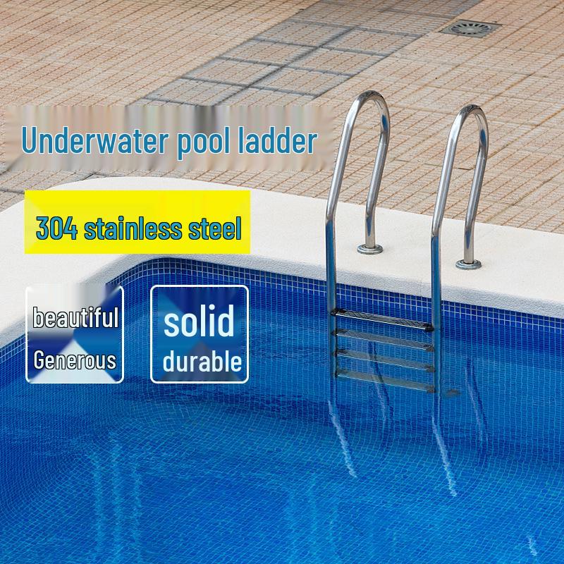 304 Stainless Steel Pool & Hot Spring Entry Ladder with Handrail