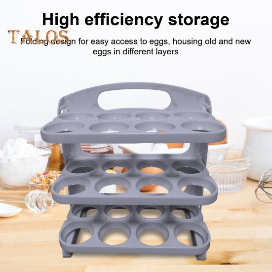 Egg Storage Container Large Capacity Food Grade BPA Free Foldable Design Portable Egg Holder Refrigerator Tray