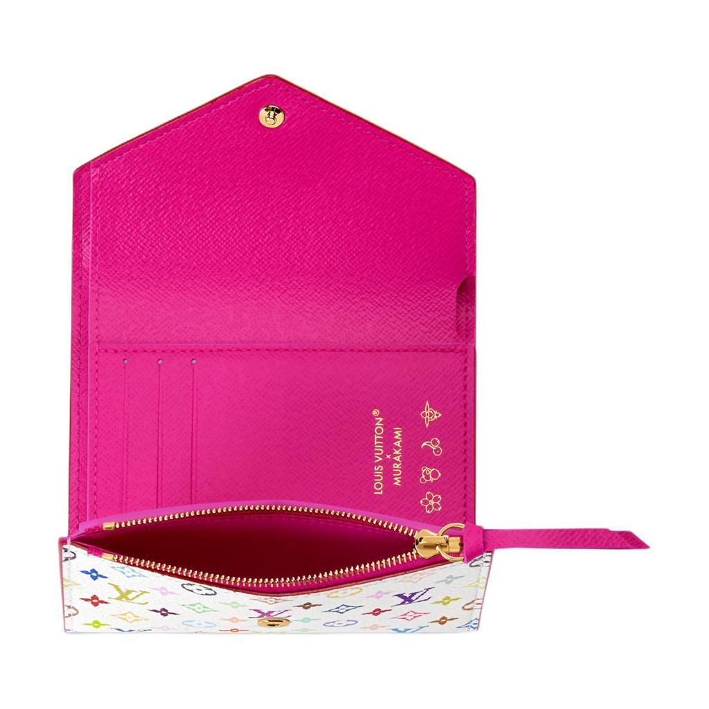 Louis Vuitton X Takashi Murakami Victorine Wallet Multicolor/White Monogram Canvas Women Wallets M28387