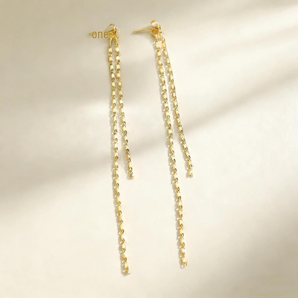 European & American Style Long Chain Tassel Earrings - Unique Fashion Design for Women