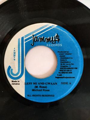 7inch Record MICHAEL ROSE / FIRE BOBO - Leff Mi And Gwaan / Ugly Man And Ba NONE Jammy's Records Jamaica Reggae, Ska & Dub Used