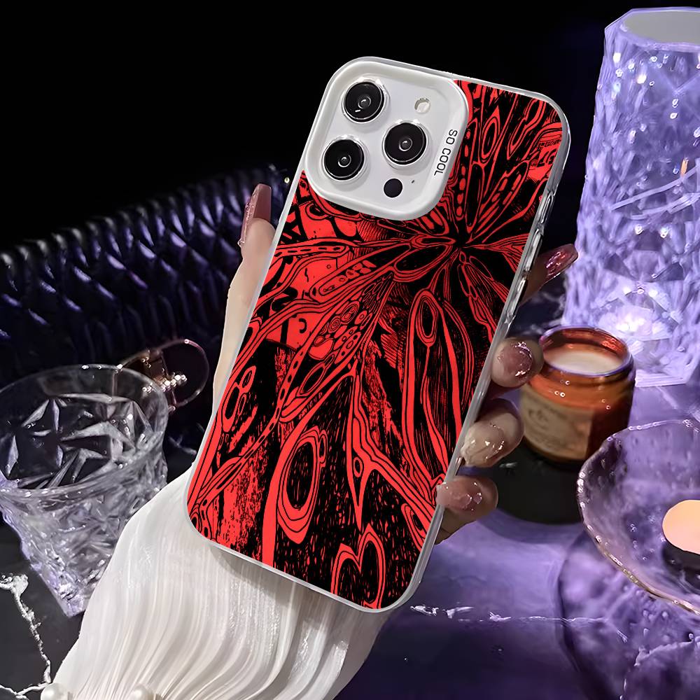 Anime the Summer Hikaru Died Phone Case For iPhone 16 15 14 13 12 11 Pro Max White Ultra-thin Laser Metallic Aurora Funda