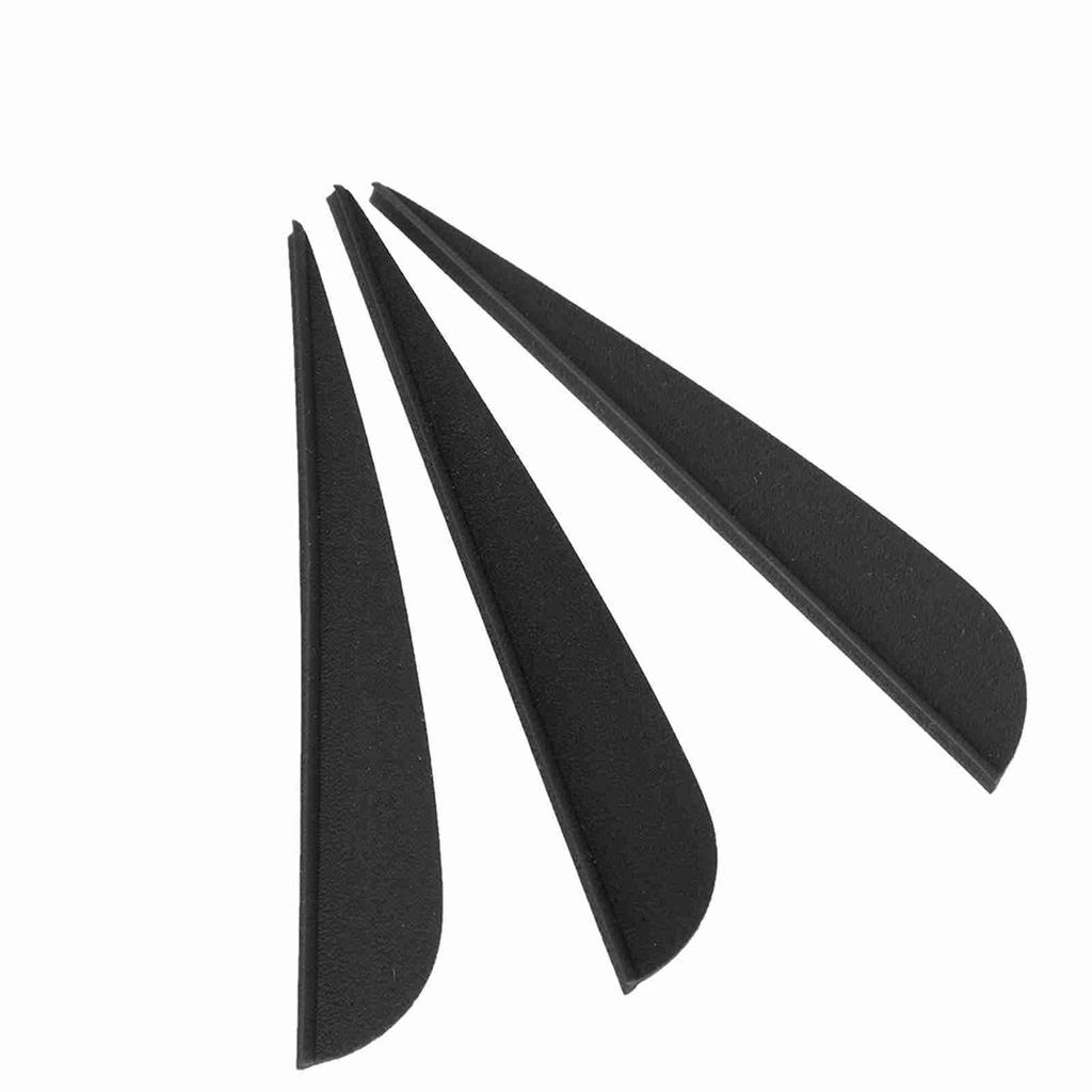 12 PCS 3 Inches Fletching Accessories for Archery Hunting Shooting(Black)