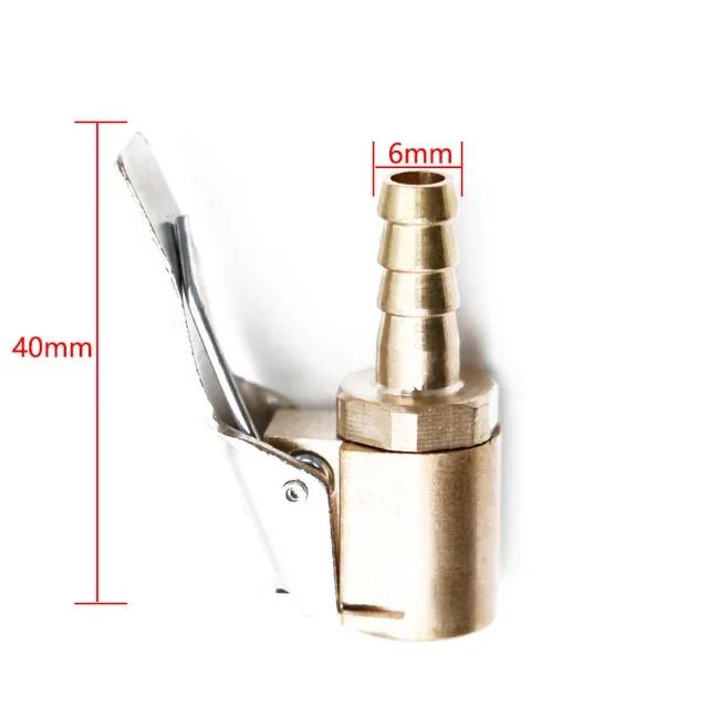 Advanced Car Tire Air Chuck Inflator Pump Valve Connector Clip-on Adapter Brass 6mm 8mm Wheel Valve For Inflatable Pum amagi New
