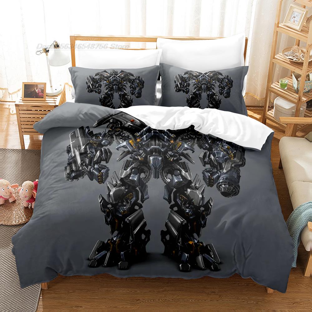 Transformers Bedding Set Single Twin Full Queen King Size Bed Set Aldult Kid Bedroom Duvetcover Sets 3D Print 2022 bed sheet set