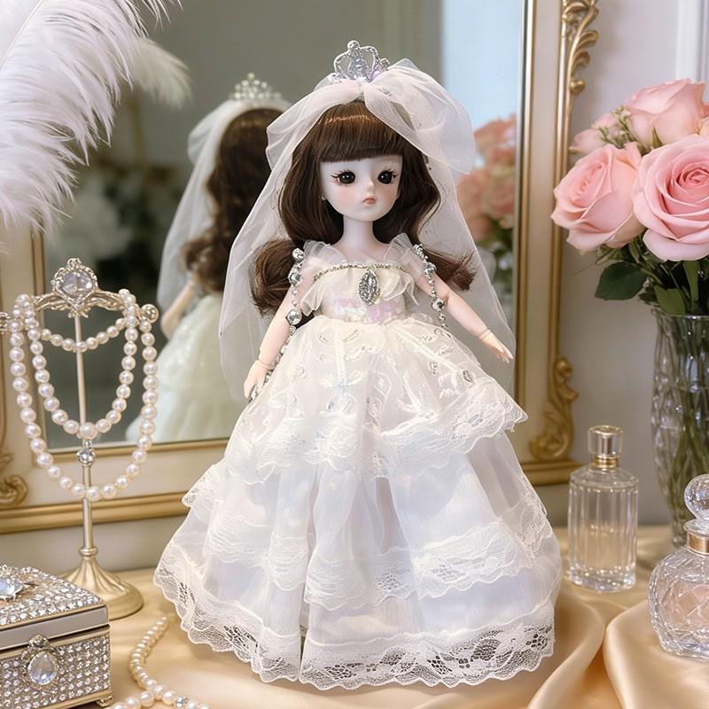 30cm Lolita Doll Outfit Set 6-Point BJD Dolls Clothes Only Non-Plush Toy Girls Ages 4-6
