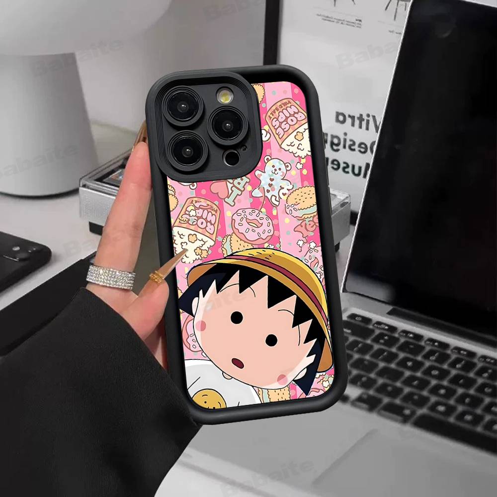 Catoon Chibi M-Maruko ChanS Phone Case For IPhone 17 16 15 14 13 12 11 Air Plus Pro Max Soft Back Cover
