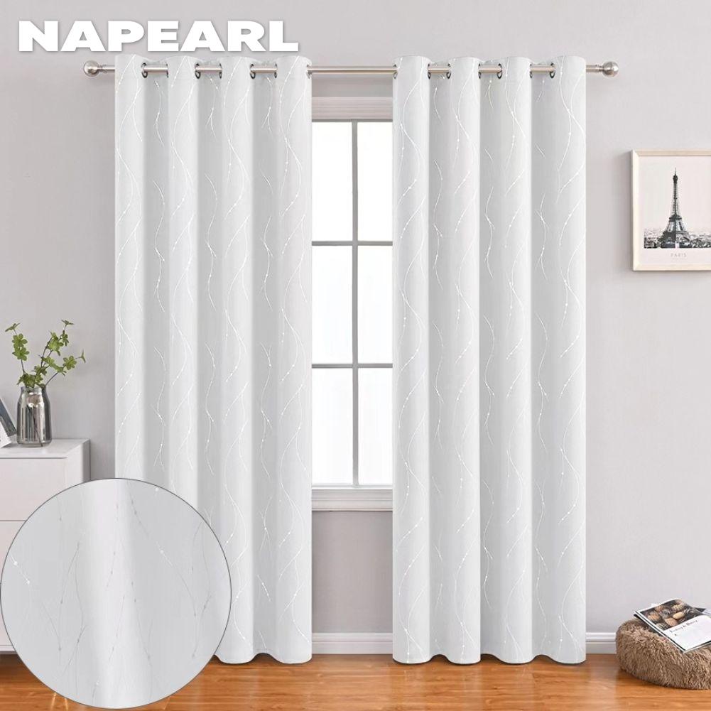 1PC NAPEARL 80% Blackout Degree Hot Silver Meteor High-precision Blackout Curtains for Bedroom Living Room Balcony Window Home Decor