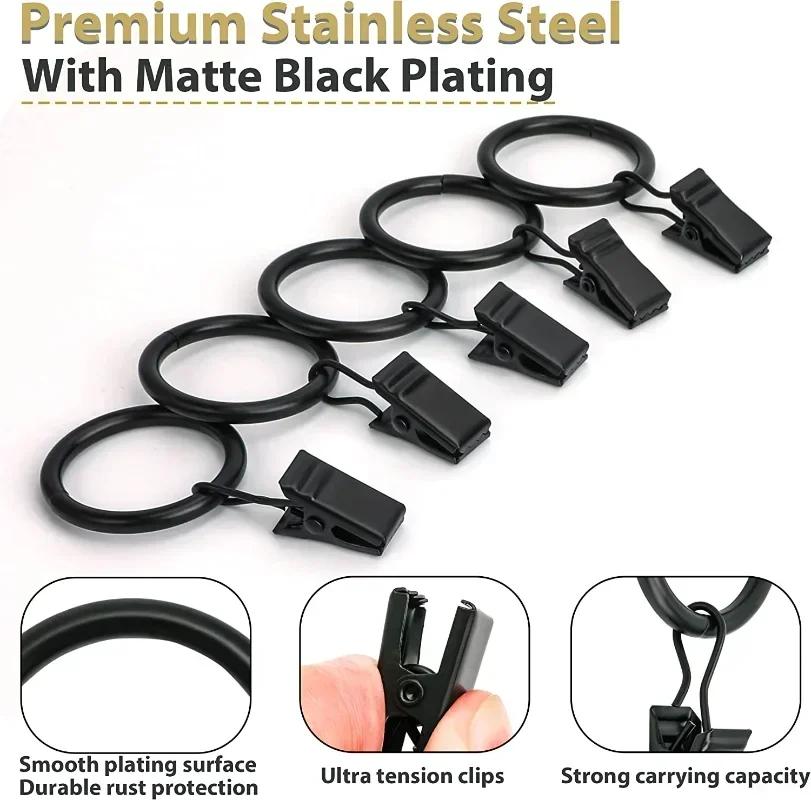 10 buc. Clipuri pentru inele pentru perdele, metal decorative, rezistente la rugină, draperii pentru fereastră, agățat cârlig inel pentru agățat pentru haine.