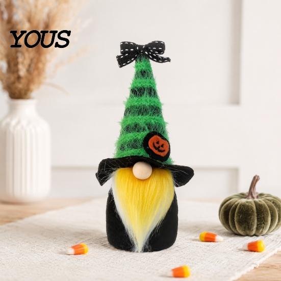 Halloween Party Supplies Gnome Decor, Cute Gradient Ghost Figurine, Faceless Statue Ornaments for Shelf Table, Spooky Ornament Home Office Reusable