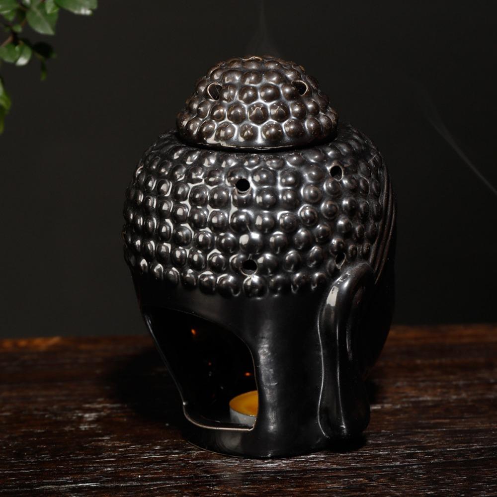 Ceramic Head Aromatherapy Burner Indoor Household Essential Oil Special Incense Burner Handicraft Home Ornament Decoration