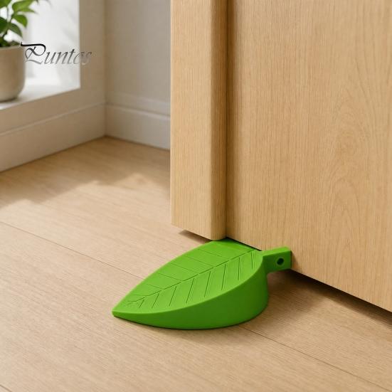 Anti-slip Door Wedge Seam Stopper, Leaf Shape Anti-Pinch Doorstop, Protective Anti-pinch Stopper for Children, Strong Anti-Slip Grip Child Safety