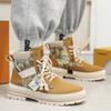 Martin Boots Men's New Autumn New Men's Heightening Platform Tooling Boots Versatile Casual Straw Soles Men's Shoes
