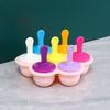 7-hole Creative Spherical Children's Popsicle Mold with Handle Food Grade Cute DIY Ice Cream Ice Cube Popsicle Mold for Home Use