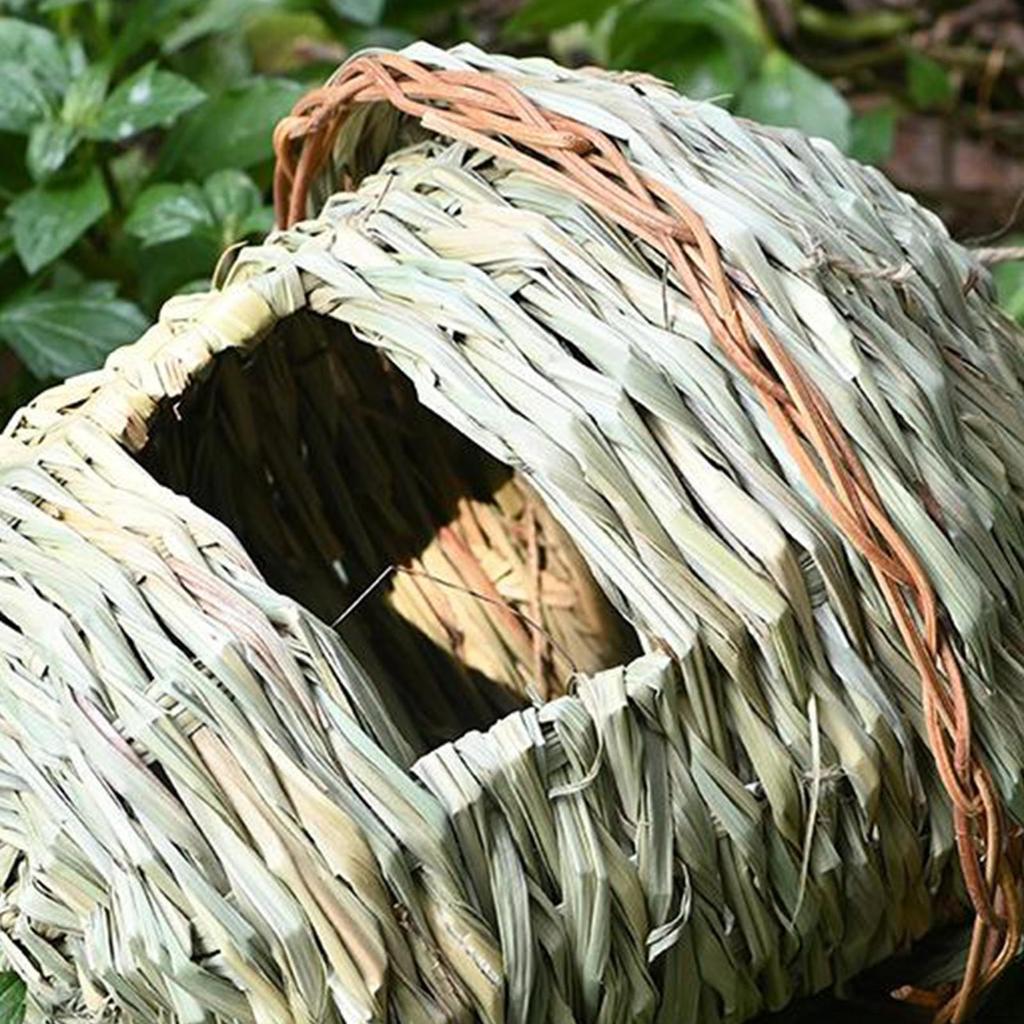 Grass Hand Woven Bird Hut Breeding Houses for Outside Hanging