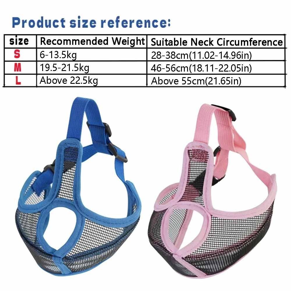 Soft Mesh Dog Mouth Cover Breathable Mesh Bulldog Mouth Mask Pet Mouth Cover  Outdoor Activities