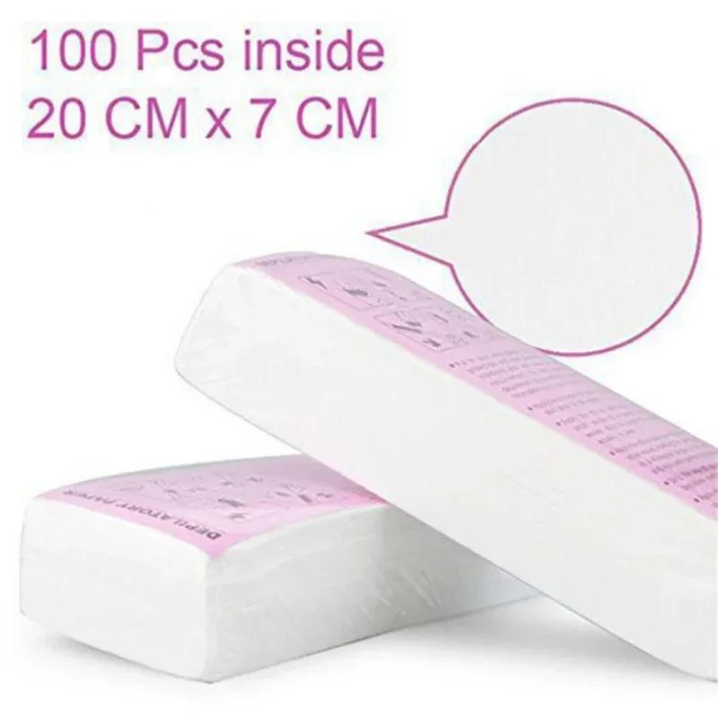 100/200/500PCS Women Men Hair Removal Wax Paper Nonwoven High Quality Body Leg Arm Hair Removal Epilator Wax Strip Paper Roll