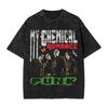 Short Sleeved Round Neck Tshirt Men Clothing Tees Mens TShirt My Chemical Romance Long Live the Black Parade Skeleton Washed