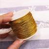 25M Gold Thread, Silver Thread, Gift Packaging Bag Tie, Packaging Rope, Decorative Elastic Packaging Rope