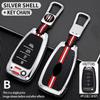 Zinc Alloy+Slicone Car Flip Key Case Cover Shell Fob for Hyundai Elantra Solaris Tucson I30 I35 I40 KONA Genesis Santa Fe Azera