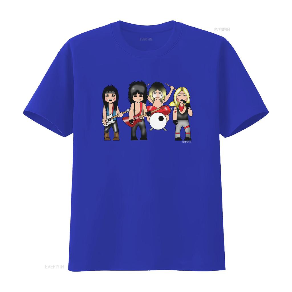 Mens T Shirt Vipwees The Crue Heavy Metal 80S Band Caricature Motley Inspired Rock  Vintage Washed Stretched Comfortable
