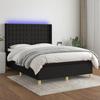 VidaXL Slatted Bed Base with Mattress and LED, Upholstered Bed, Double Bed, Adult Bed for Interior Bedroom, 3139191