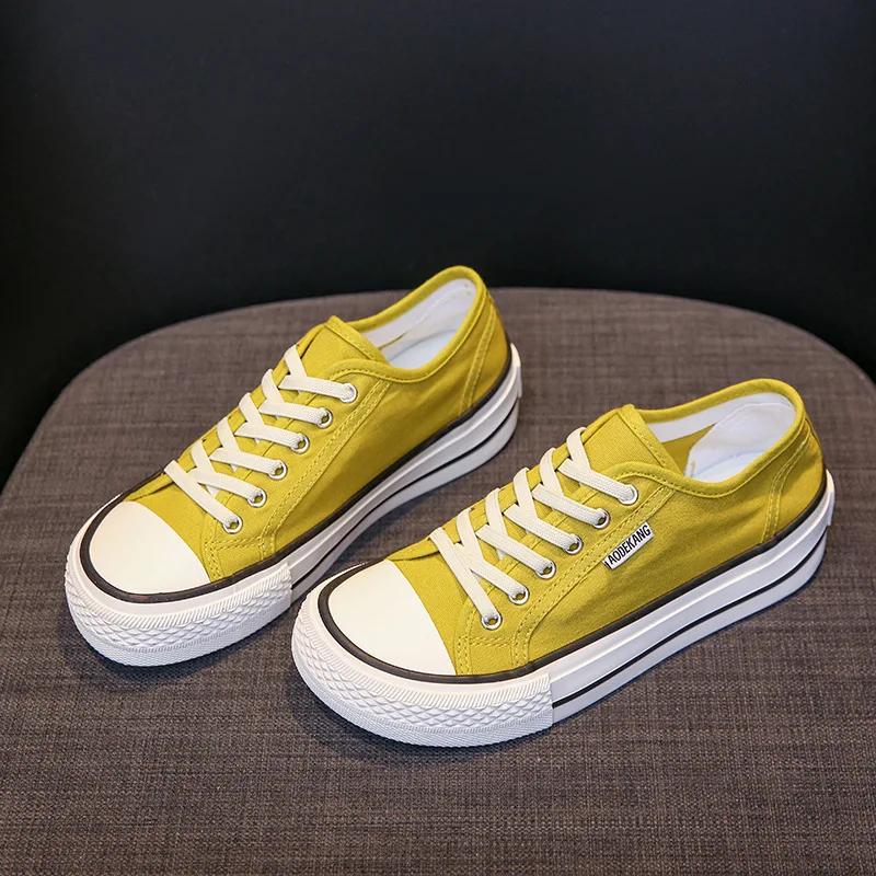 Zapatos De Mujer Tendencia Woman Platform Sneakers Women Casual Canvas Shoe Breathable Sneakers Fashion Skateboard Shoe