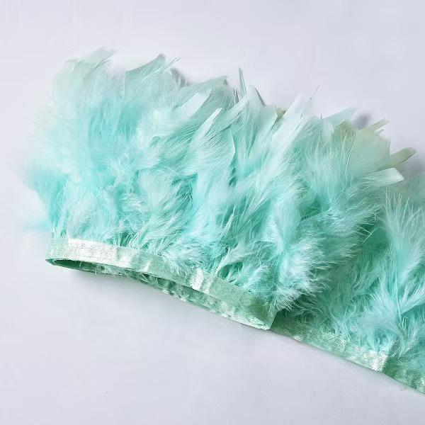 Turkey Feather Trim for DIY Stage Costume & Skirt Decoration