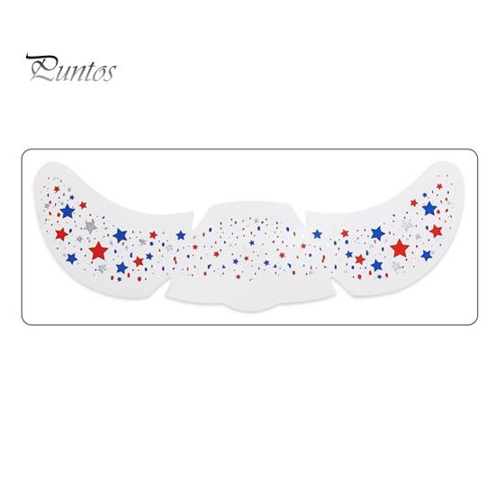 Holiday Tattoo Stickers Waterproof Freckle Tattoos Stickers, USA Flag Face for Independence Safe Skin Decals Day, Patriotic Temporary Body Art