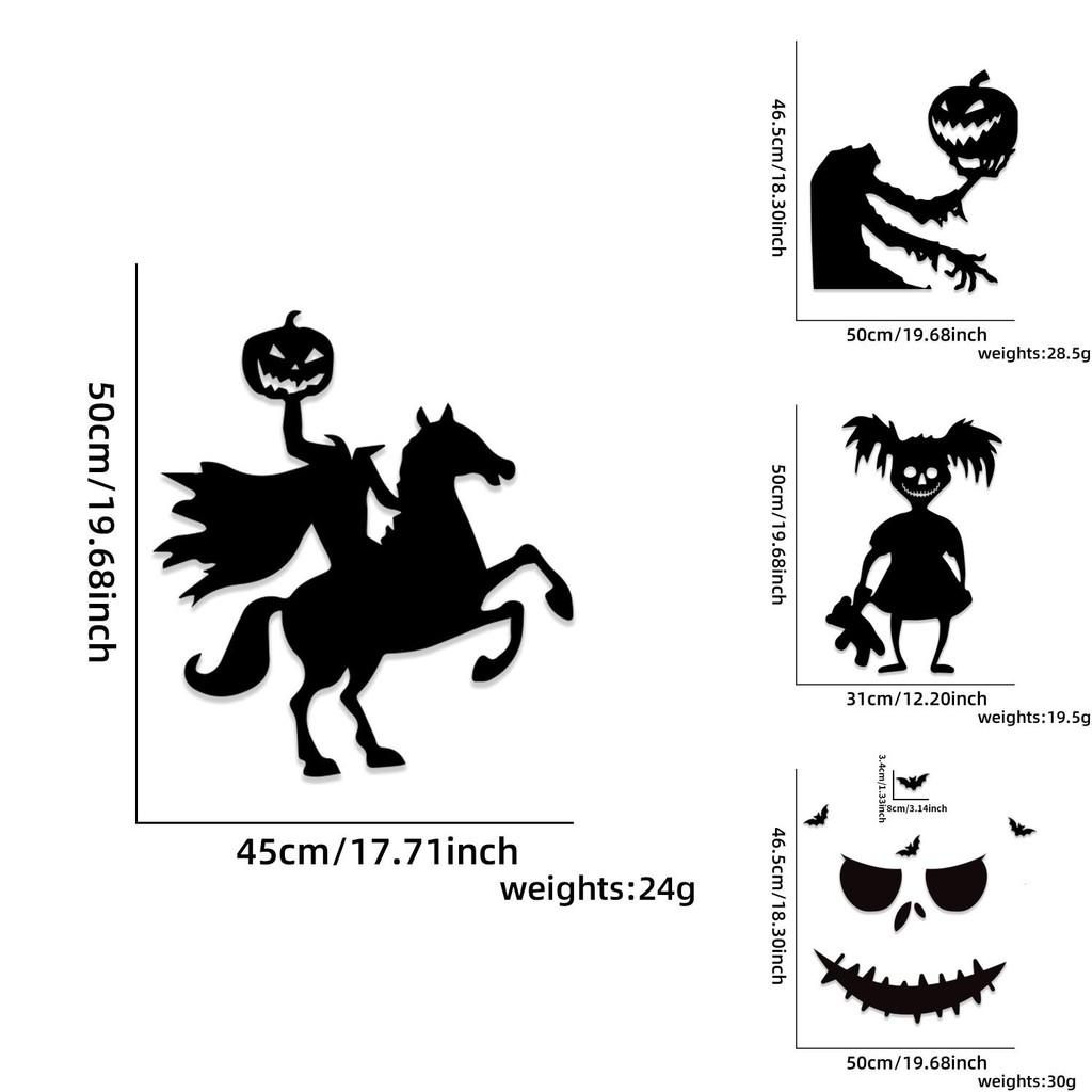 Halloween Wall Charming Decor Felt Stickers Skull Hand Pumpkin Door Design For Festivities