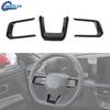 Car Steering Wheel Trim Cover Decor Bezel For Ford Mustang 2024-25 Carbon Fiber