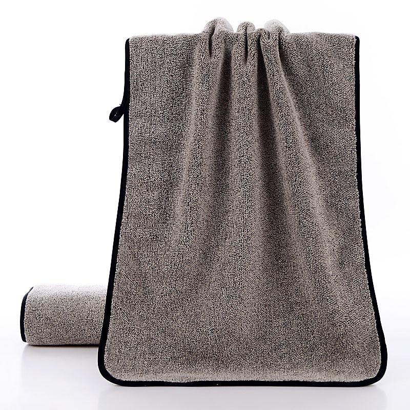 

1 шт. 35x75 см бамбуковое угольное волокно коралловый флис утолщенные водопоглощающие антибактериальные полоски сухое полотенце для волос 34x75cm&1pc серый